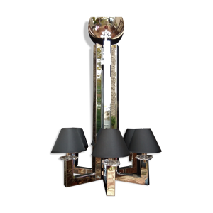 lustre en métal chromé