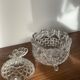 Crystal sugar bowl with butterfly motif