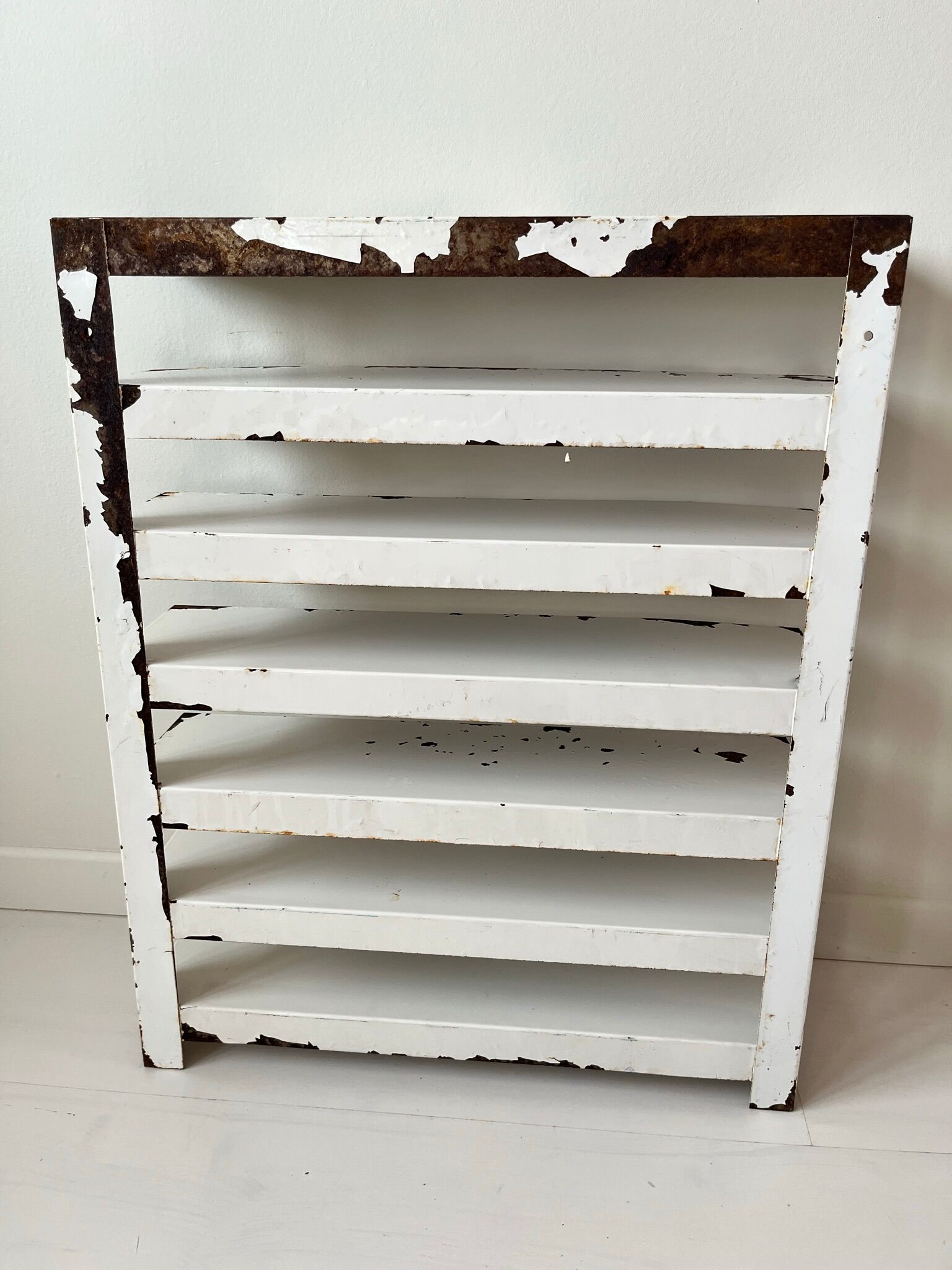 Metal wall workshop shelf