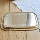 Vintage silver-plated rectangular serving tray – Engraved decoration