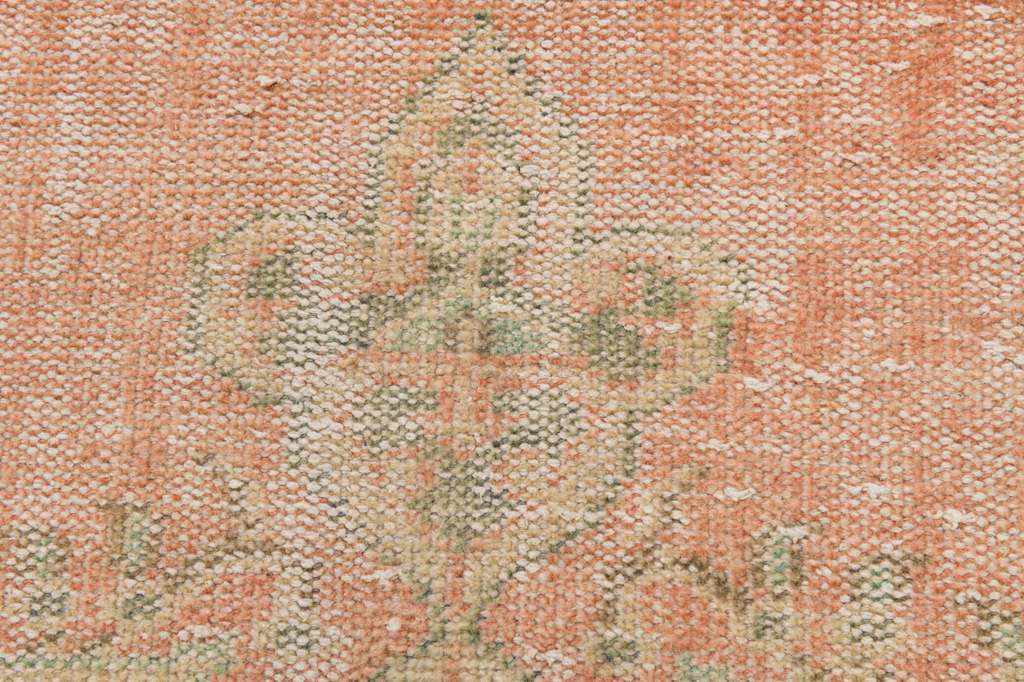 5x9 Soft Vintage Oushak Handmade Area Rug, 145x272 Cm