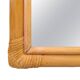 Superbe miroir et console en bambou et rotin des années 1960. Fabriqué en Italie.
