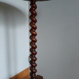 Solid wood pedestal table spiral base