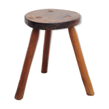 Wooden tripod country stool