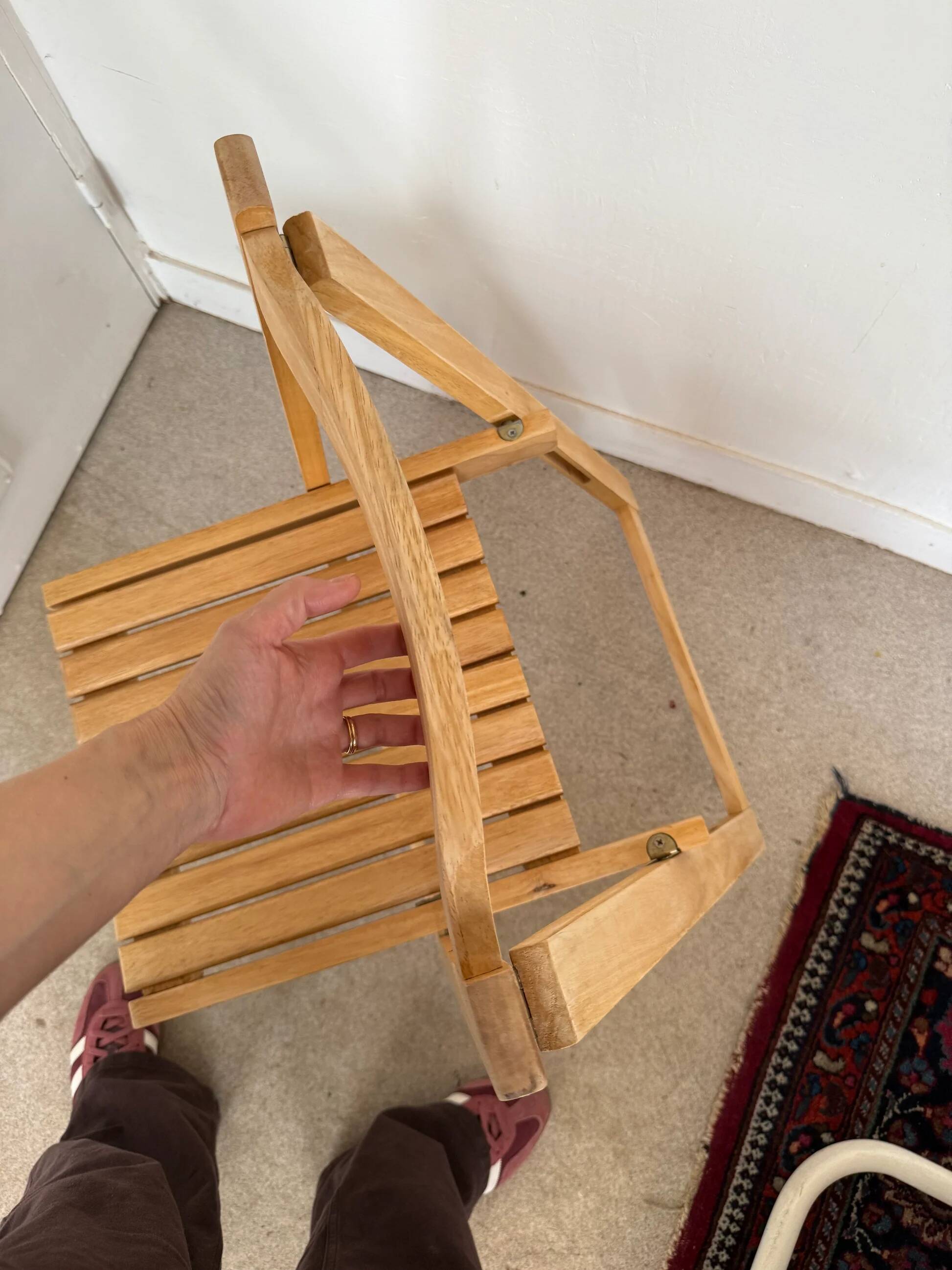 Wooden folding chair
