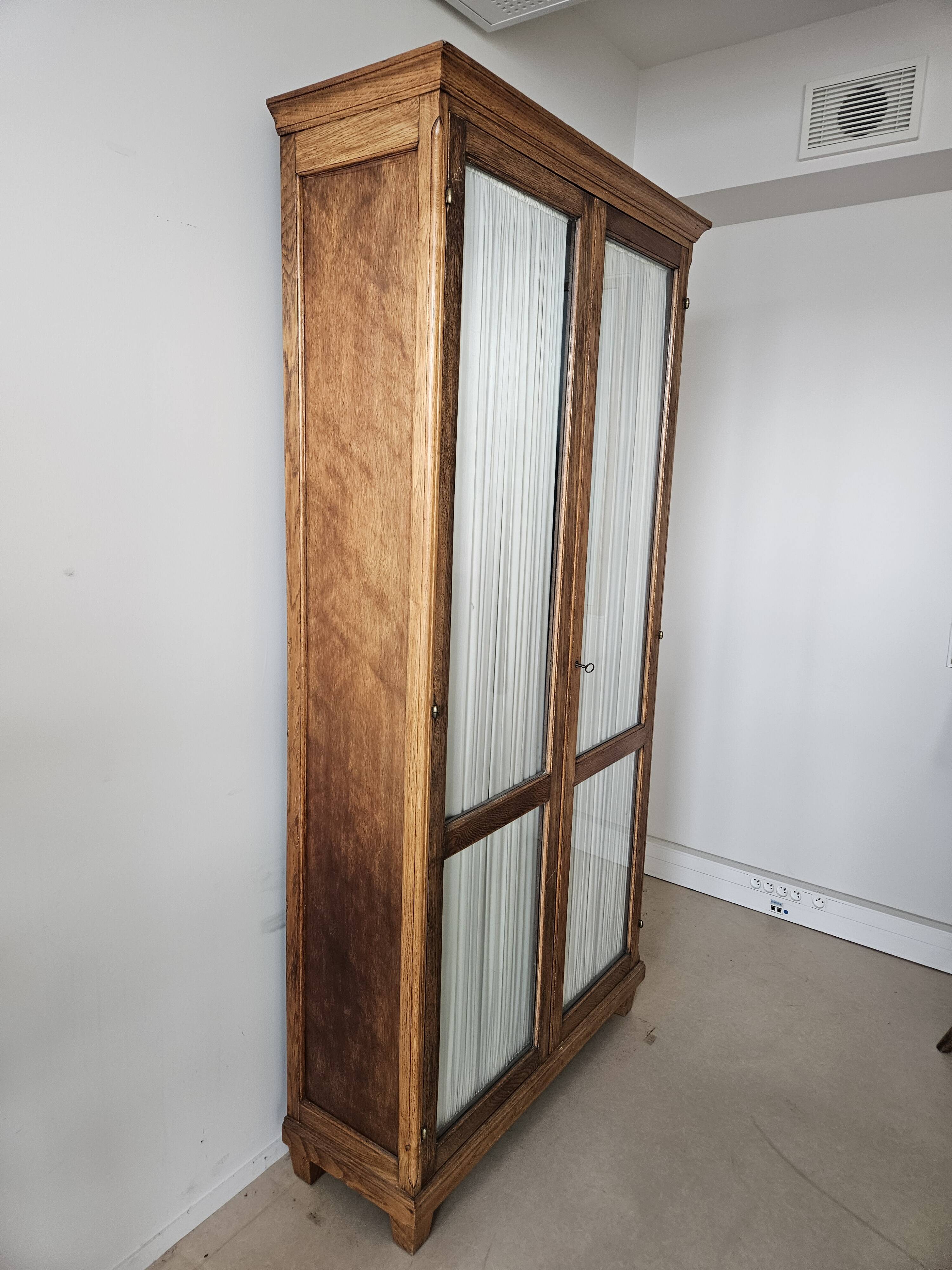 Antique oak administration cabinet