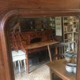 Beveled oak mirror