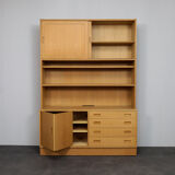 Danish modern oak wall cabinet by Poul Hundevad, Denmark 1960s