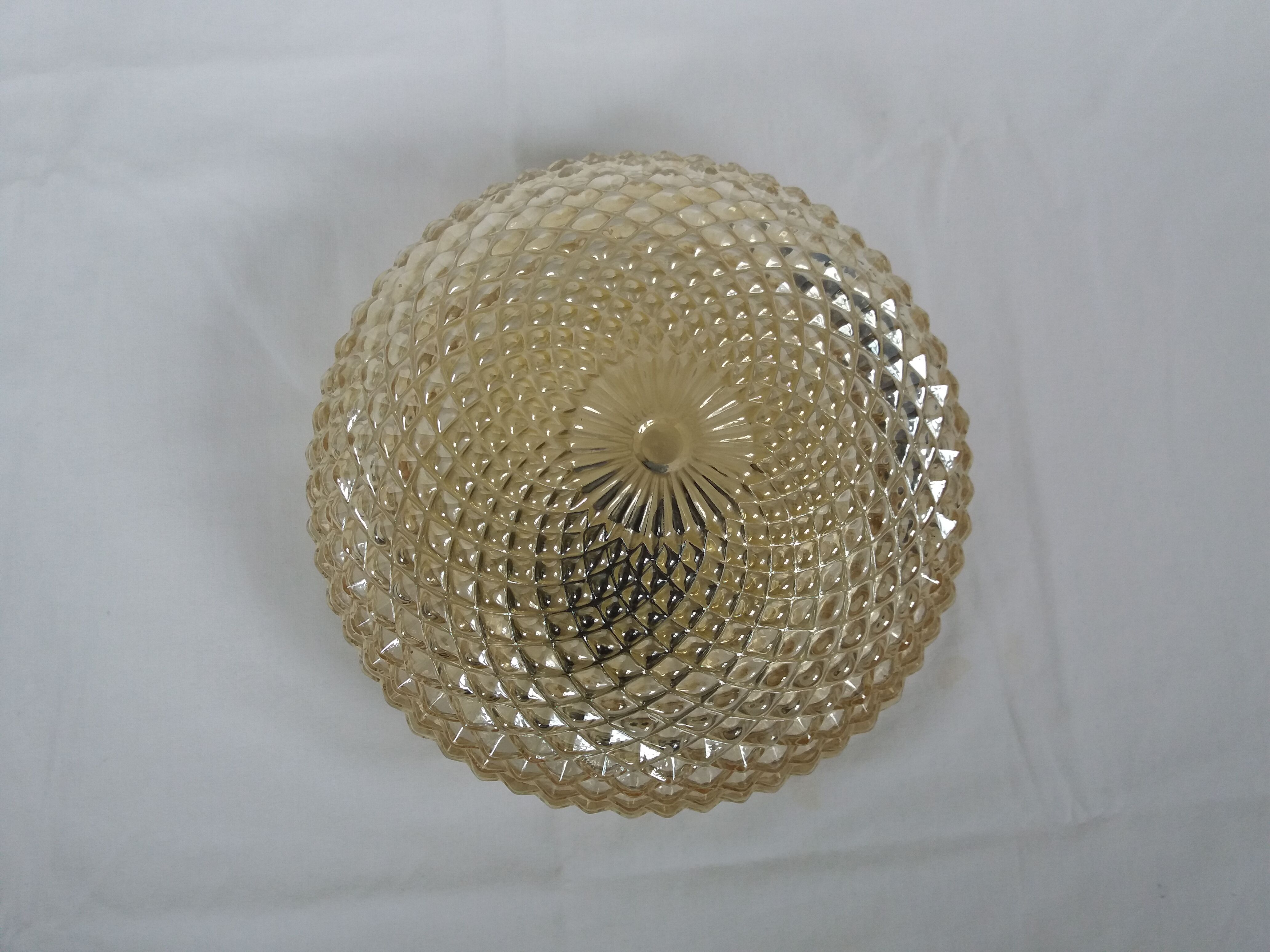 Molded glass wall lamp