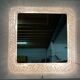 Ice mirror by Egon Hilleband square with light 1970s