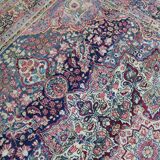 Antique handmade lavar kerman rug