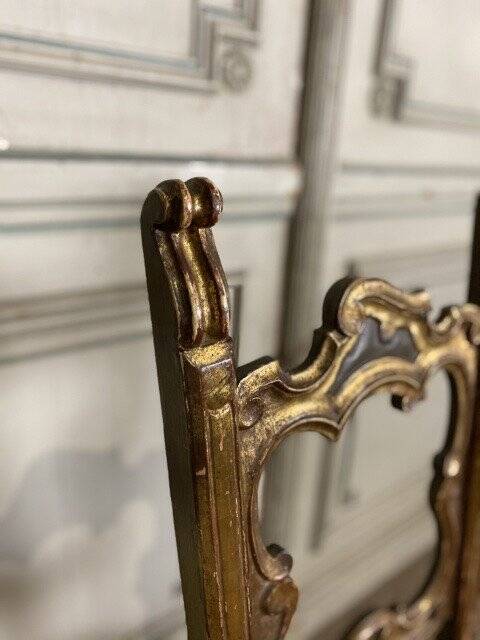 Set of 12 carved wooden chairs, Italy
