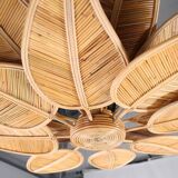 Rattan "leaf" chandelier