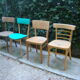 Lot of four old bistro chairs