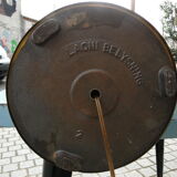 Scandinavian lamppost 1960s in teak and gold metal