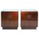 art deco style Drawer or nightstands in walnut veneer and copper by Baker