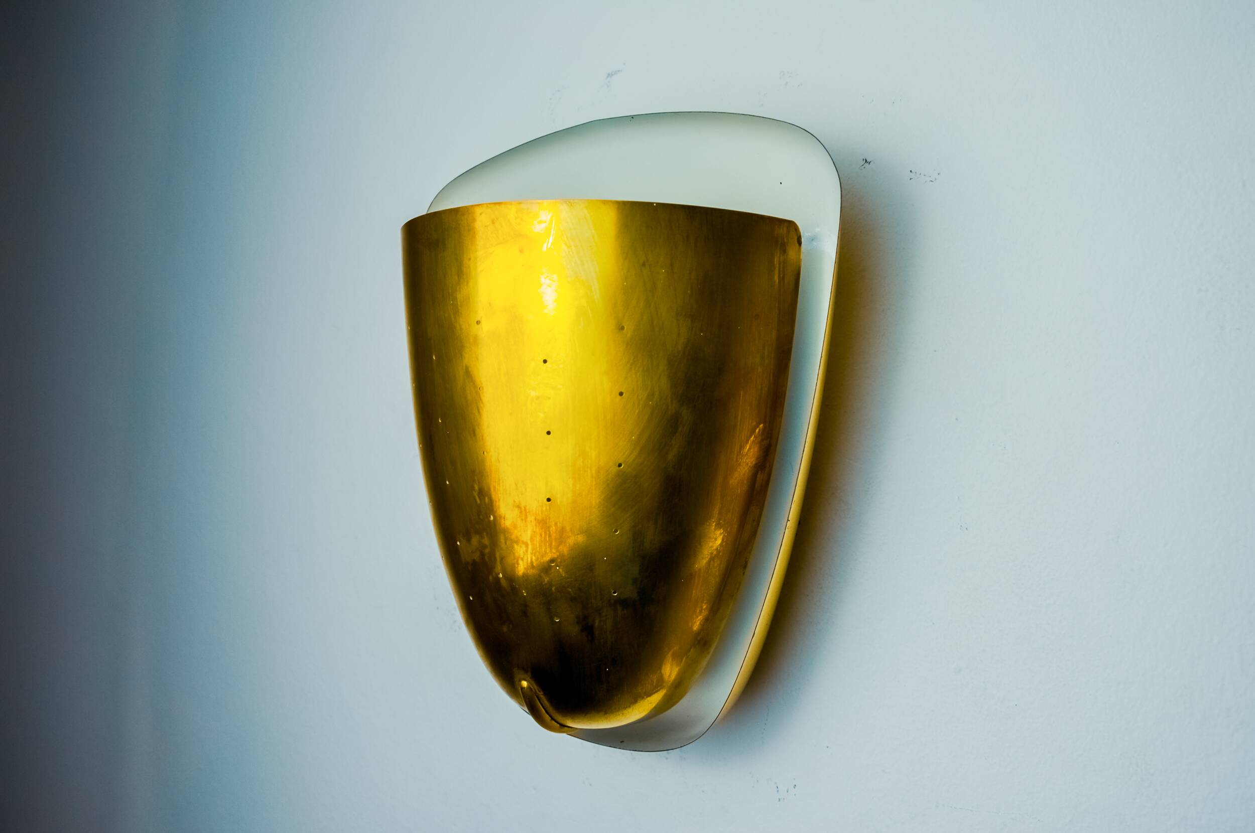 Regency brass wall light, Italy, 1970