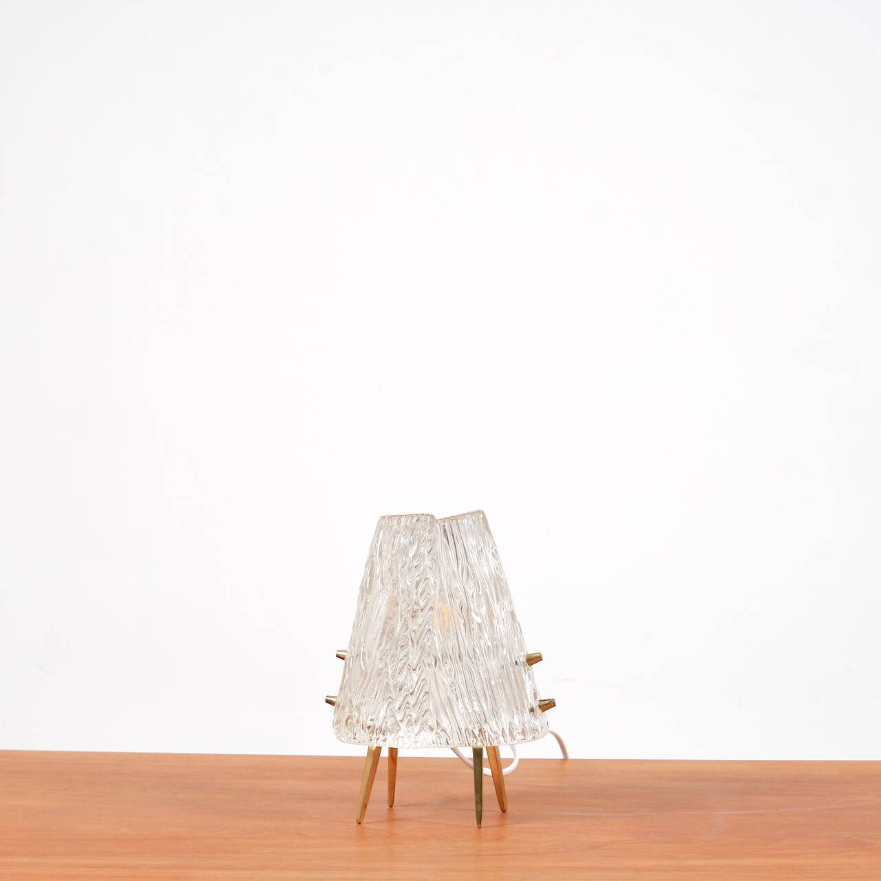Pair of glass desk lamps by J.T. Kalmar