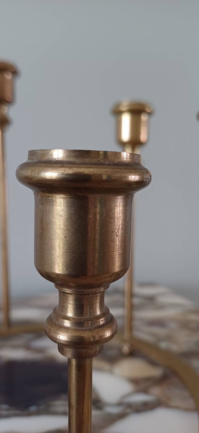 Brass ring candlestick
