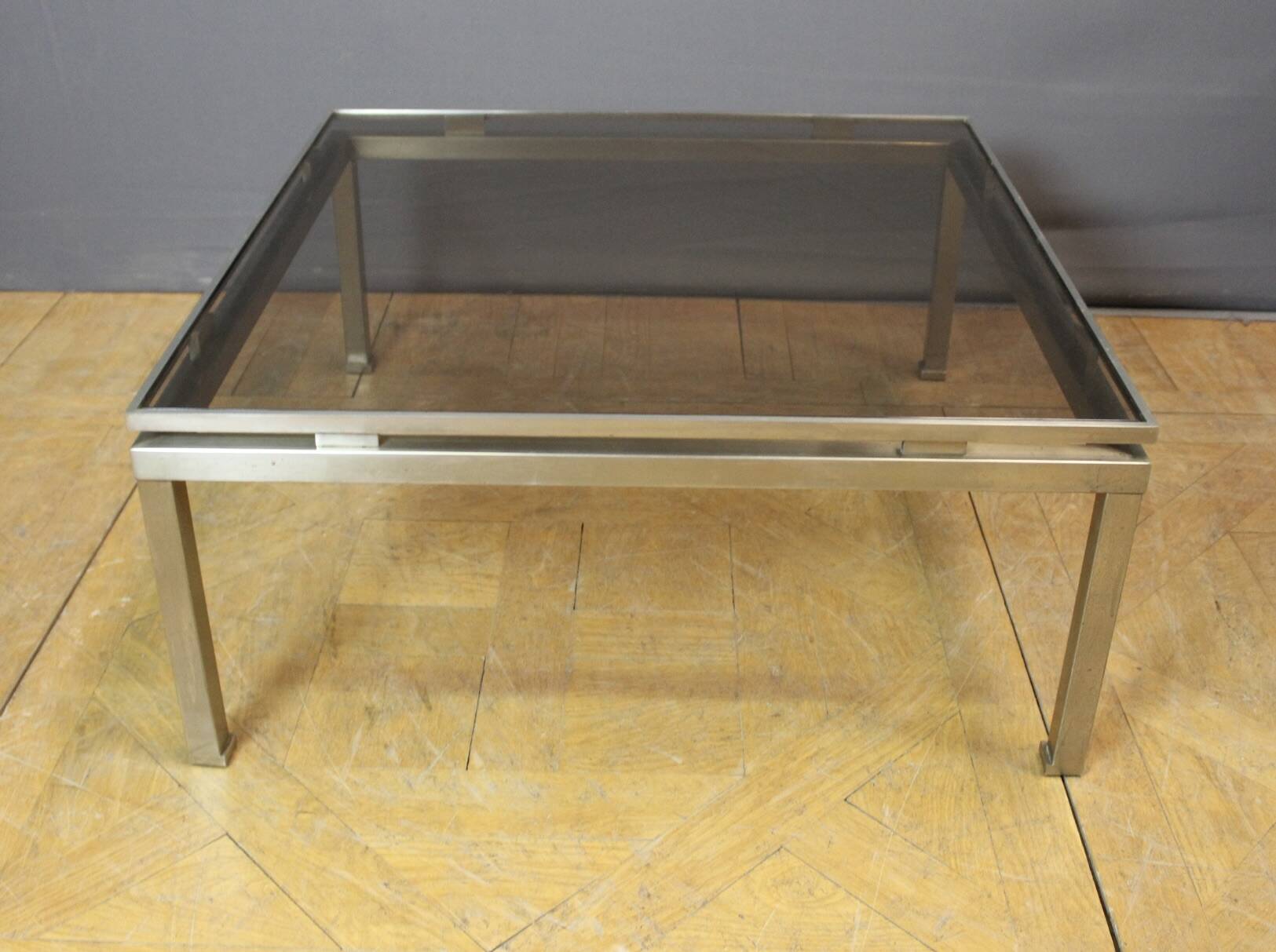 Table Basse carrée par Guy Lefèvre pour la maison Jansen vers 1970