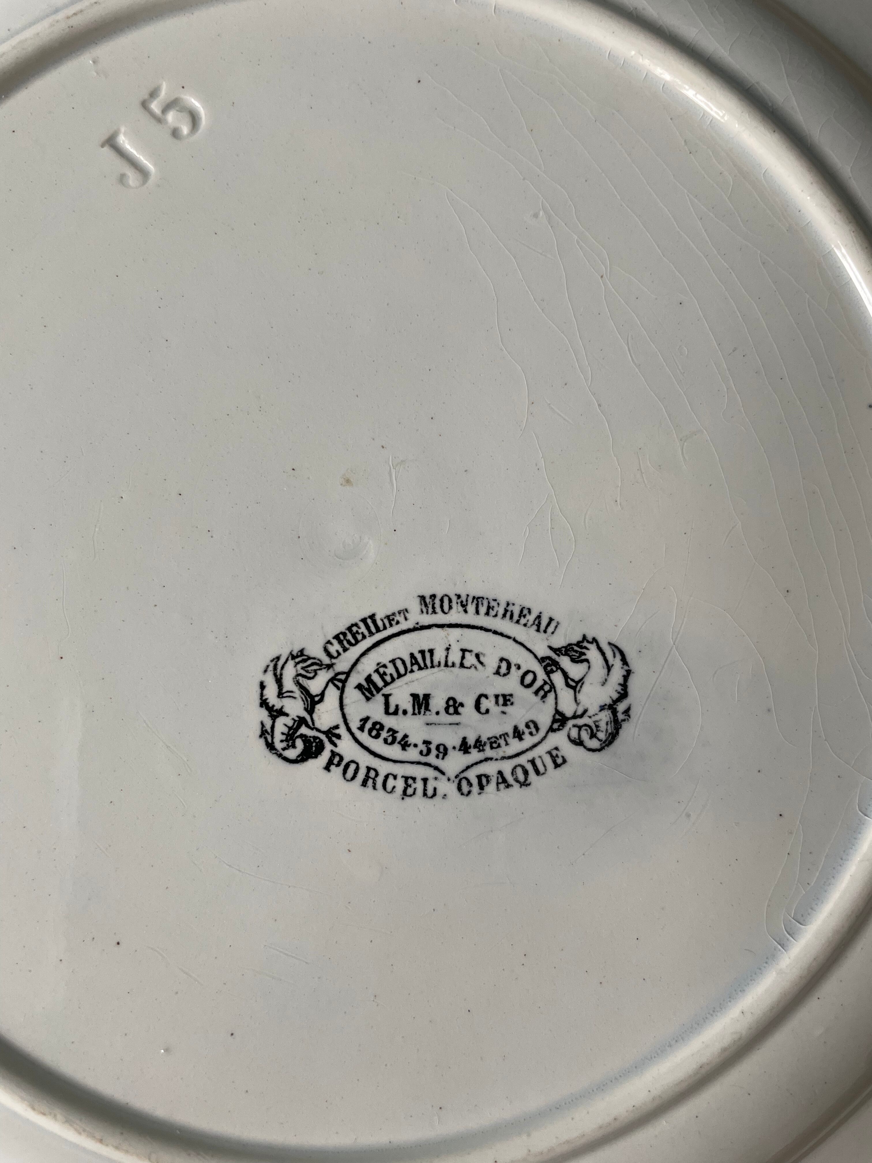 Flat plate Creil and Montereau XIXth