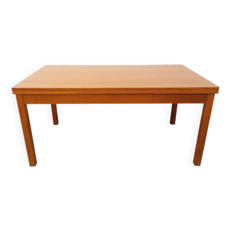 Table à manger style scandinave vintage des années 60 en teck avec rallonges
