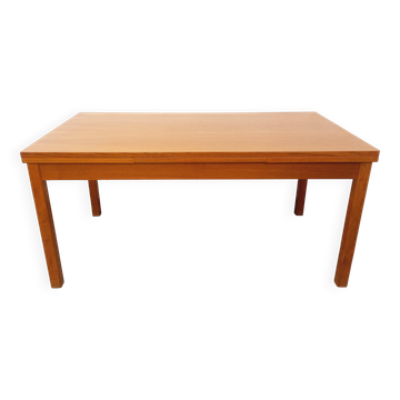 Vintage 60s Scandinavian style teak dining table with extensions