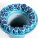 Vintage Ceralux vase by Ceramano, Hans Welling, turquoise blue, 1960s