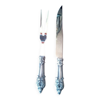 Silver-plated metal cutlery set