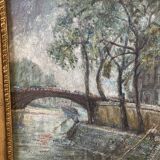 Painting of the Paris bridge by Lewandowska