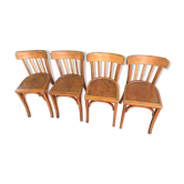 Lot of 4 chairs of vintage Baumann bistro 1940