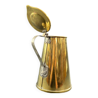 Verseuse pichet couvert cafetière en laiton fin XVIIIe début XIXe