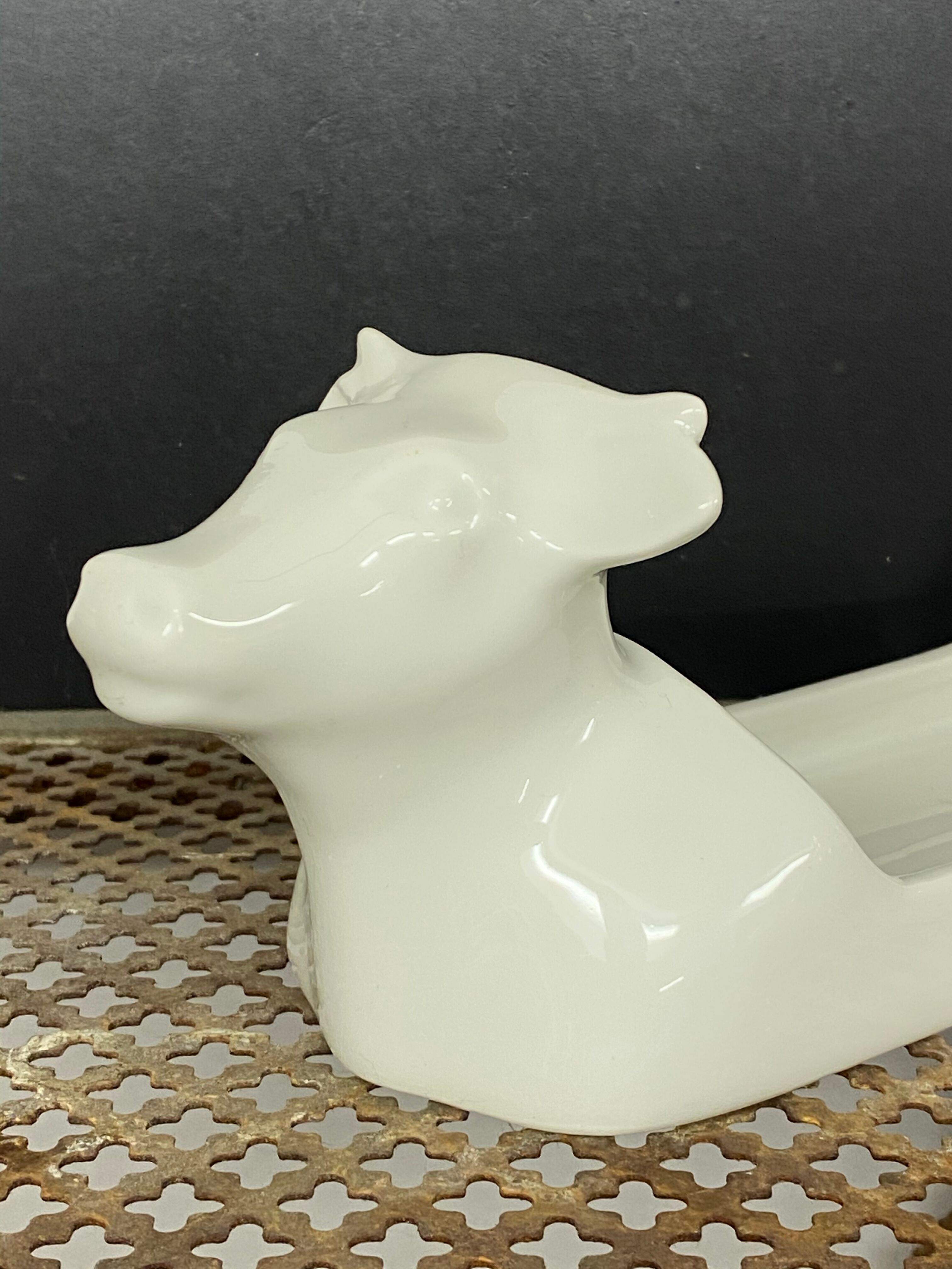 White ceramic butter dish