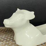 White ceramic butter dish