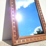 Vintage mirror ethnic wood, 60x37 cm