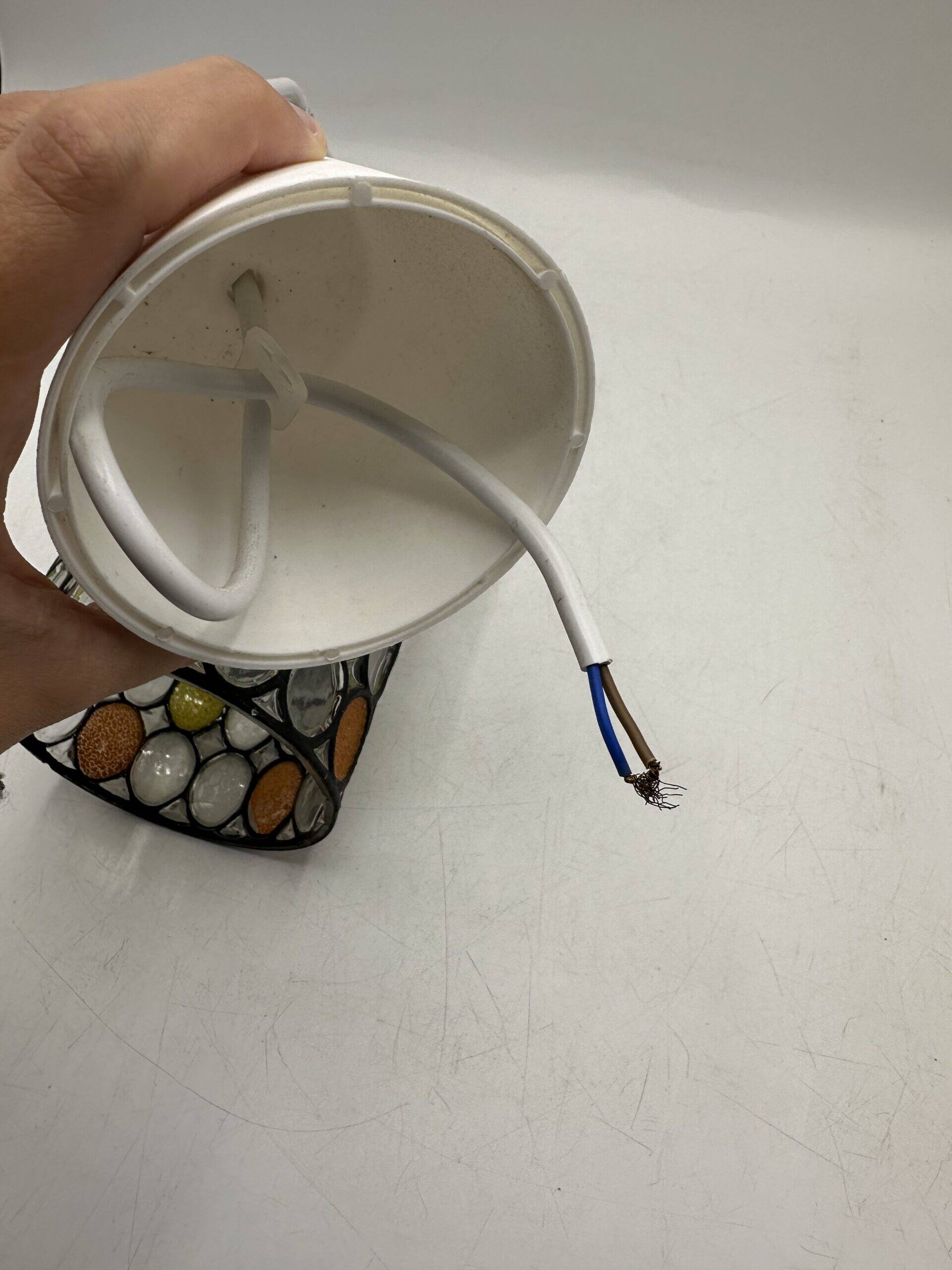 Vintage glass pendant light Limburg 1970s