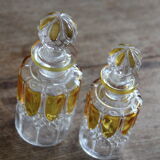 Set of crystal art deco toilet bottles