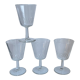 Set of 4 crystal wine glasses 60s