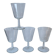 Set of 4 crystal wine glasses 60s