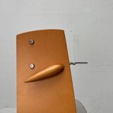 Postmodern CD storage unit in wood, metal, and plastic by Ezech, 1980s.