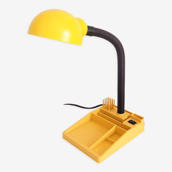 Lampe de bureau jaune vintage