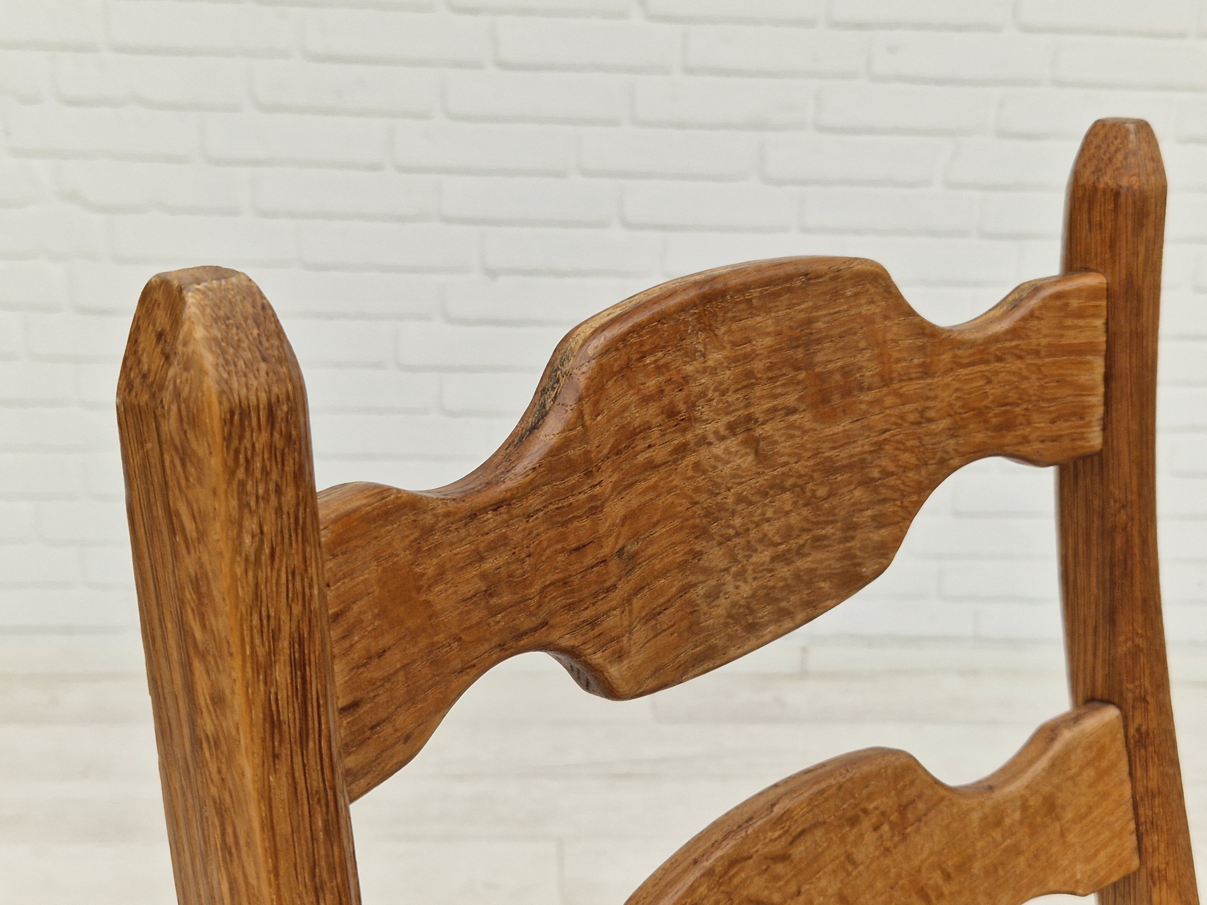 1960s, Danish design, armchair, oak wood, furniture wool.