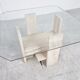 Pair of vintage travertine side tables by Willy Ballez, 1970s