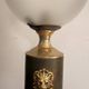 Ancien Lampe Style Neo classique Empire Lion Balthazar Globe Verre
