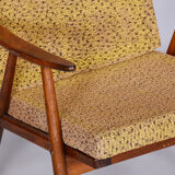Pair of Mid-Century Beech Armchairs Made By ÚLUV, Revived Polish, Czechia, 1960s