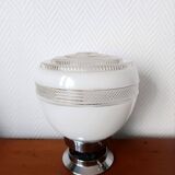 Lampe space age globe et chrome