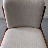 Set of 4 Danish teak chairs, 1950s-1960s