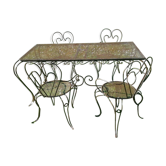Large wrought iron garden furniture