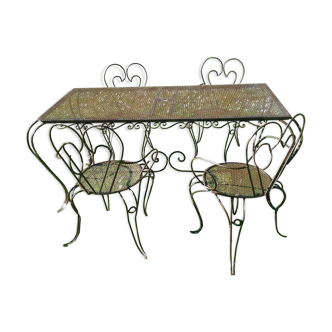 Large wrought iron garden furniture
