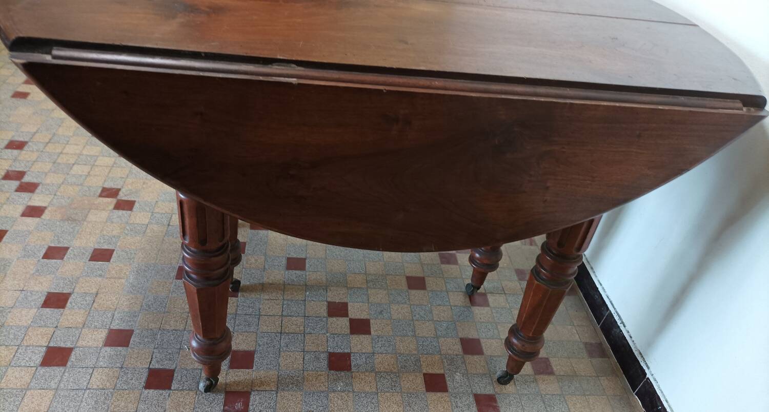 Old Louis Philippe table 6 feet on casters